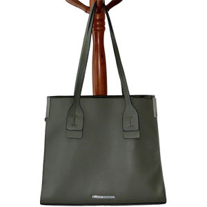 NWOT Steve Madden Tote Bag Credit Card ID Holder Olive Green Faux Leather